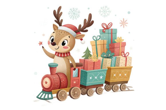 Baby Deer Christmas PNG: Festive Illustrations for Design