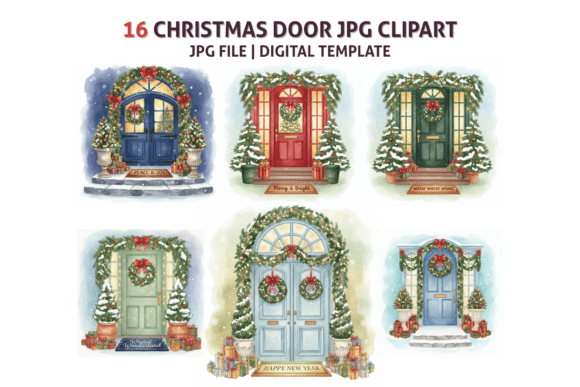 Christmas Decorative Door Clipart JPG Review