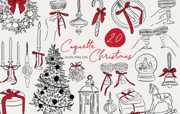 Coquette Christmas Clipart Set: A Designer’s Review