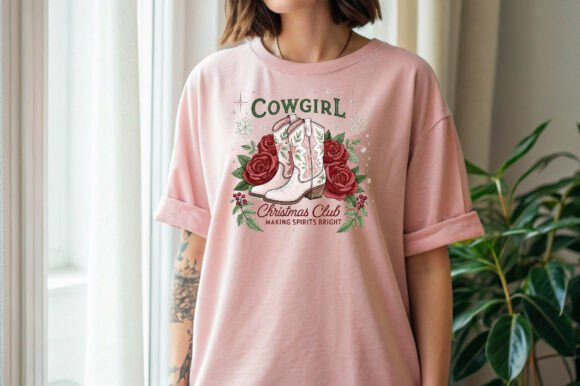 Cowgirl Christmas Club Making PNG Illustrations