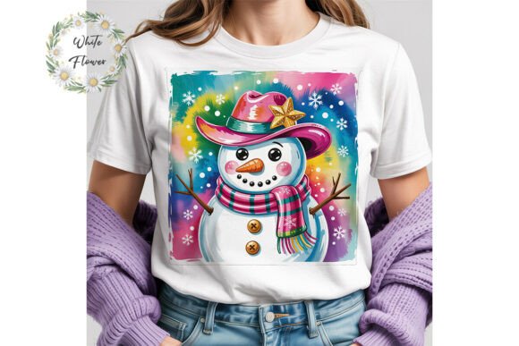 Cowgirl Snowman Christmas Clipart PNG Review