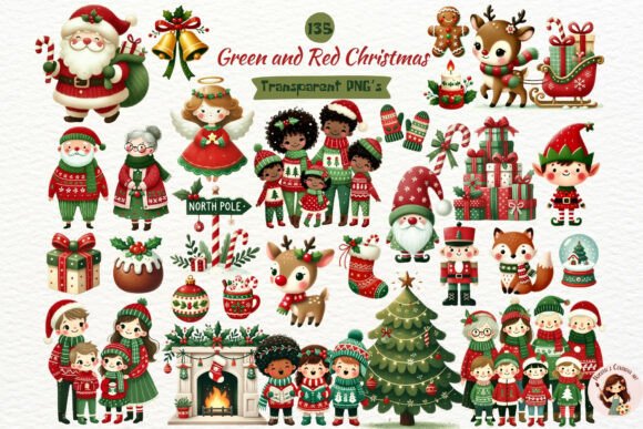 Cute Christmas Family Clipart Bundle: Illustrations Review