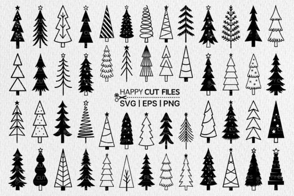 Farmhouse Christmas Tree Svg Bundle: Illustrations for Bloggers