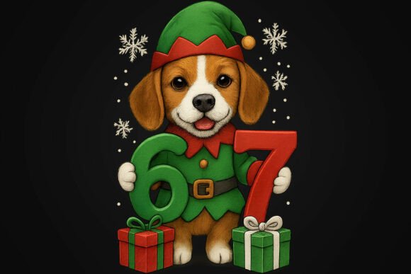 Festive Christmas Dog 67: Branding Illustrations
