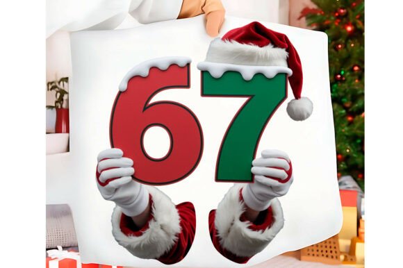Funny Six Seven Christmas 6 7 Meme PNG for Illustrations