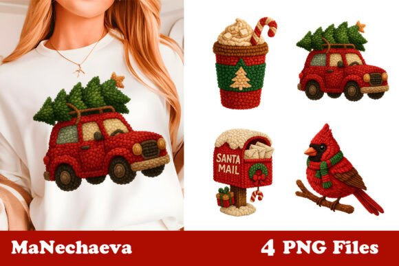 Latch Hook Yarn Christmas Clipart PNG Review