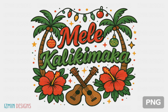 Mele Kalikimaka Hawaiian Christmas Beach Illustrations Review