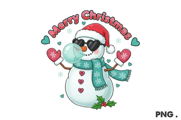 Merry Christmas Winter Snowman Png Illustrations
