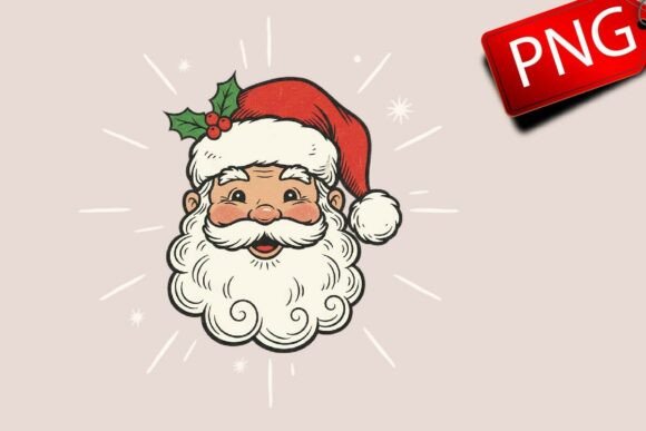 Retro Santa Glitter PNG: A Designer’s Review