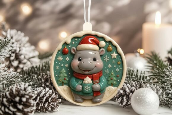 Review: 3D Porcelain Hippo Christmas Ornament