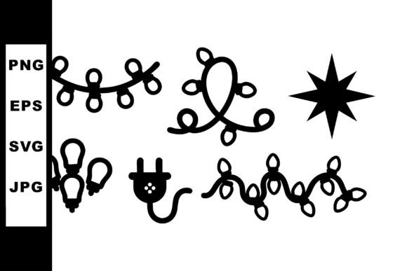 Review: Black Christmas Light Icons Vector Set F Illustrations