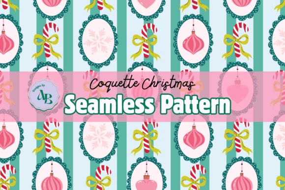 Review: Christmas Coquette Seamless Pattern PNG for Illustrations