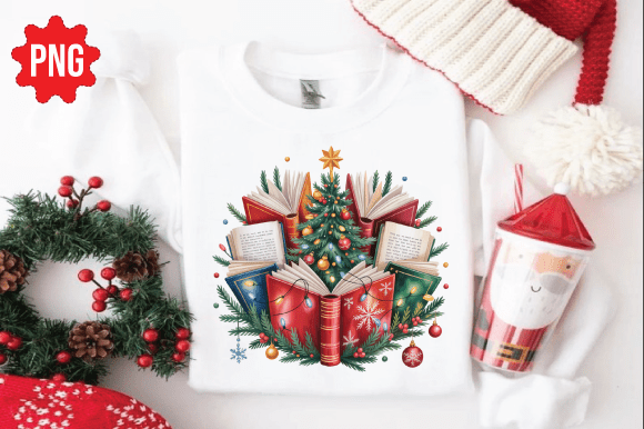 Reviewing Bookish Christmas Png Illustrations