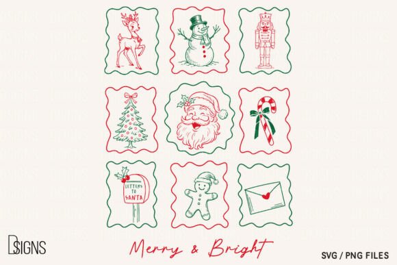 Reviewing Christmas Svg Merry Bright Line Art Illustrations