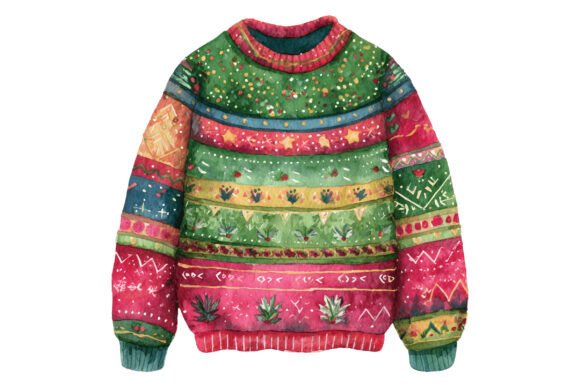 Ugly Sweater Christmas PNG: Festive Illustrations