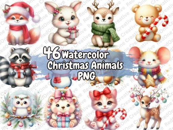 Watercolor Christmas Animals PNG: A Crafter’s Review