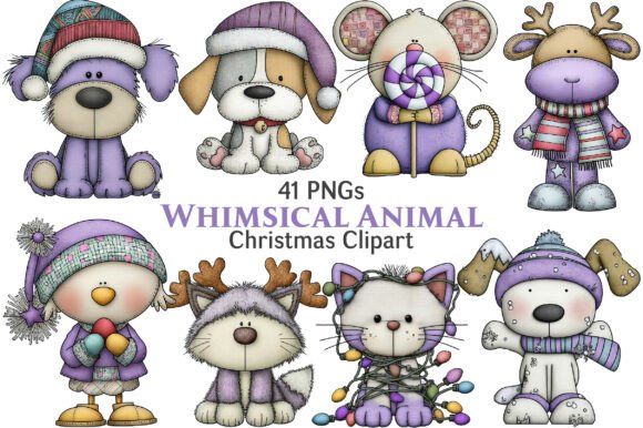Whimsical Christmas Animal Clipart: Editorial Illustrations Review